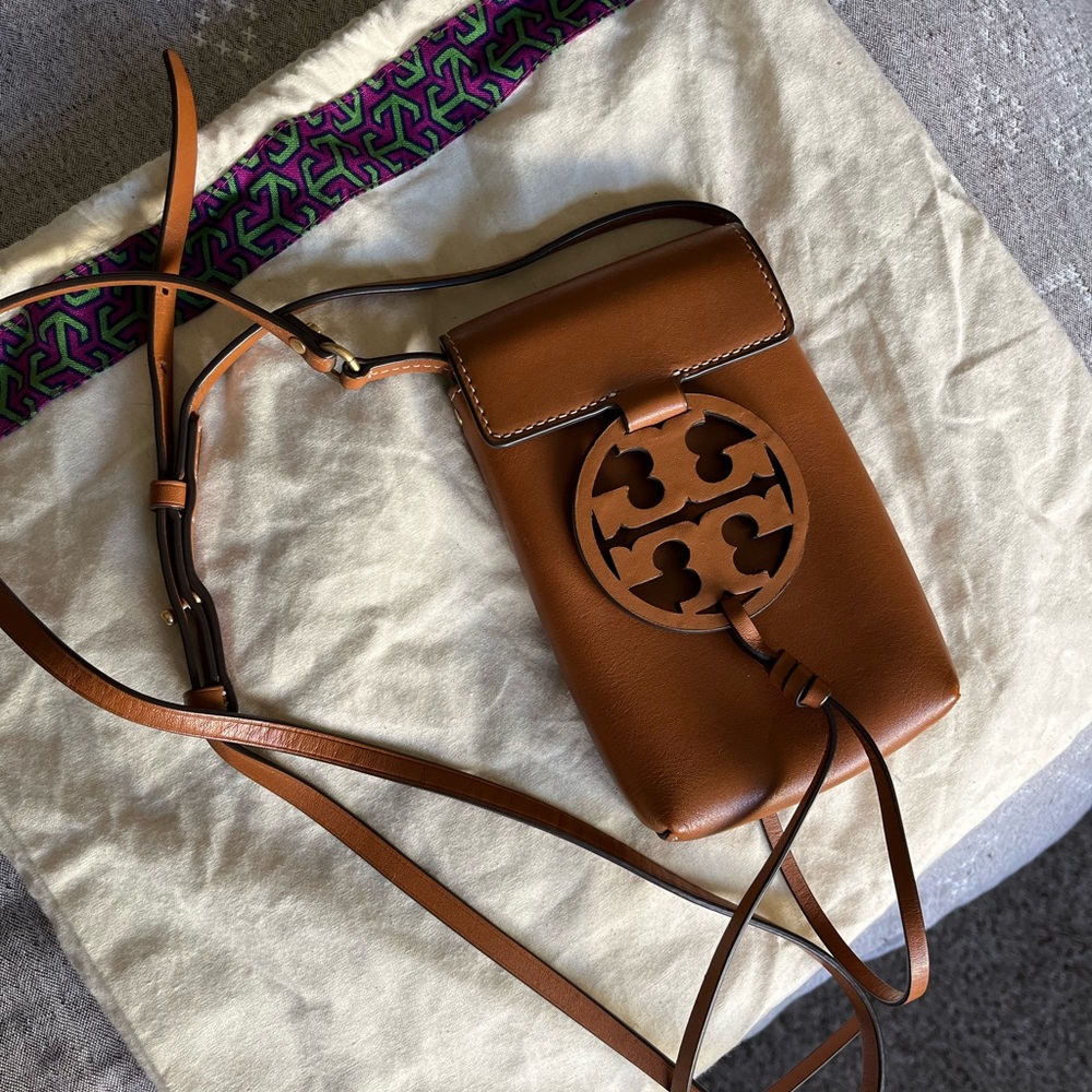 Tory Burch Crossbody Camel Leather Bag